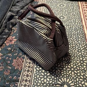 Small striped insulated lunch